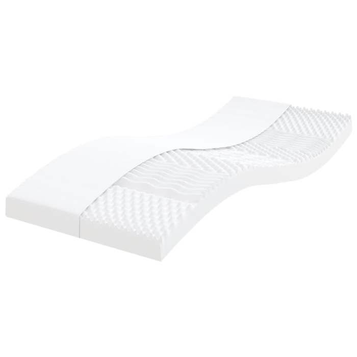 VidaXL Matelas en mousse 2 pcs blanc 100x200 cm 7 zones dureté 20 ILD 356364