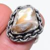 Natural Biwa Pearl Gemstone 925 Sterling Silver Jewelry Ring Size 7 Z5o18
