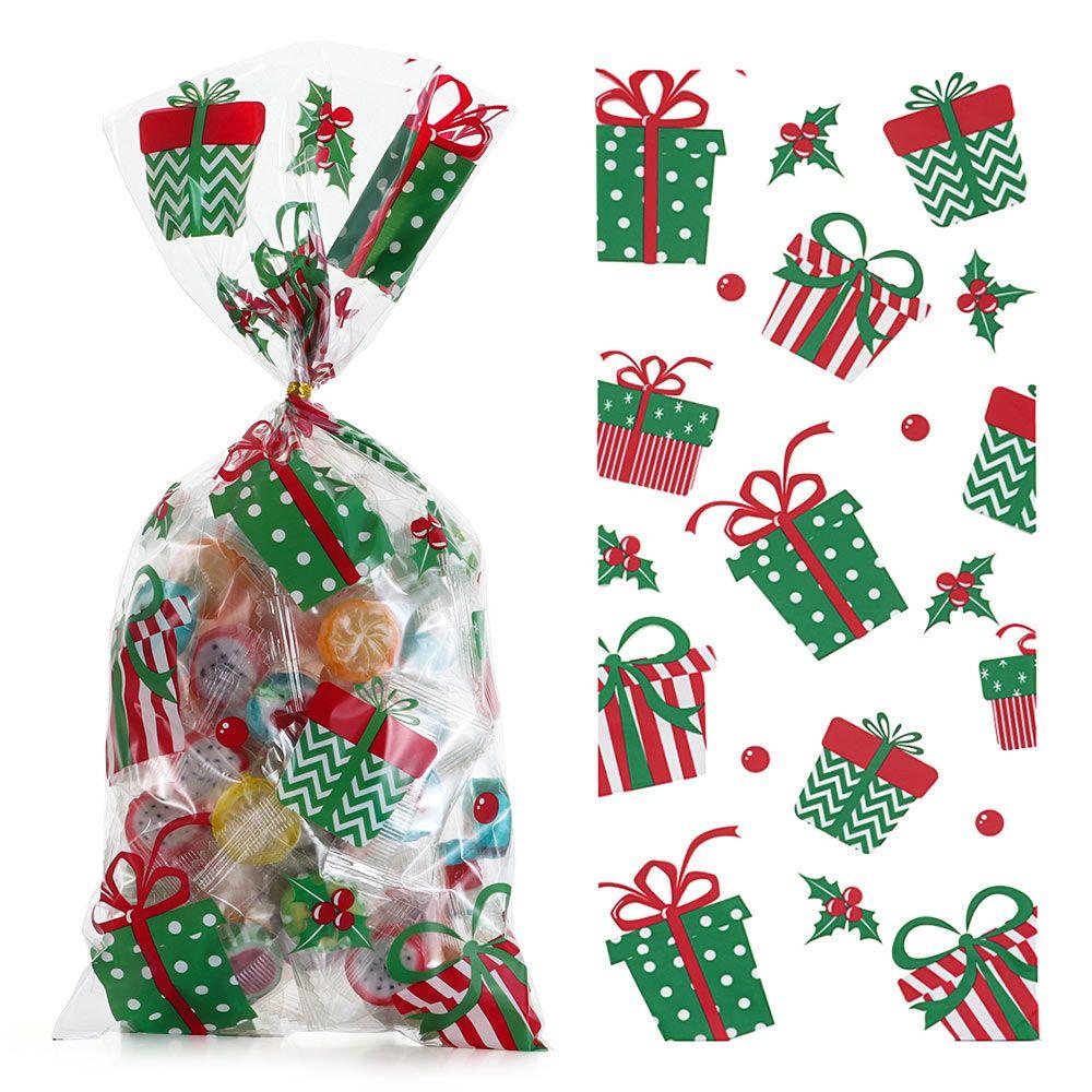 New Year Snowmen Snowflakes Gifts Box Merry Christmas Biscuit Bags Candy Treat Bag Xmas Candy Bags
