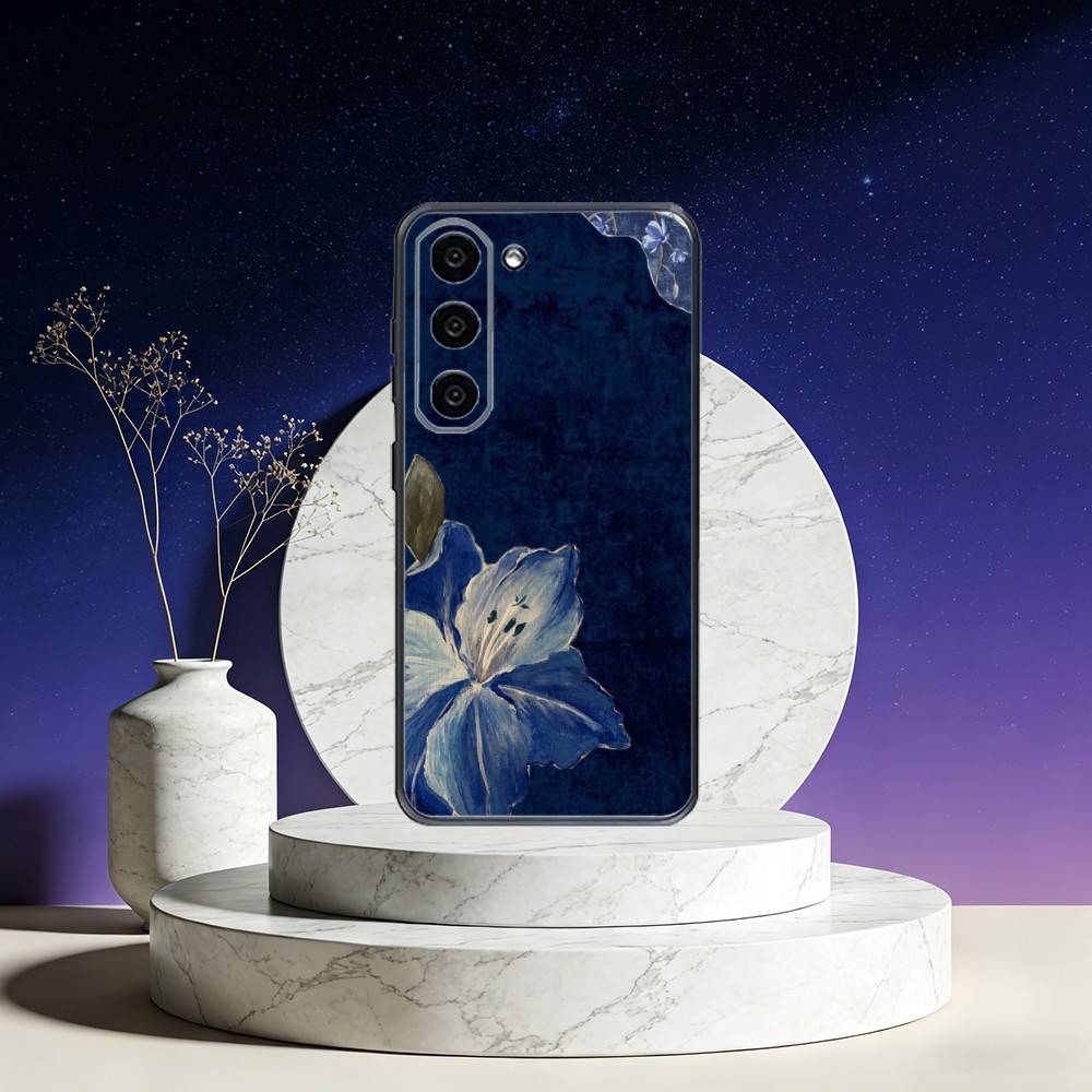 Чехол для телефона с неоновым свечением 'Цветы' для Samsung Galaxy A73, A72, A71, A70, A53, A52, A51, Другие. Мягкий черный чехол