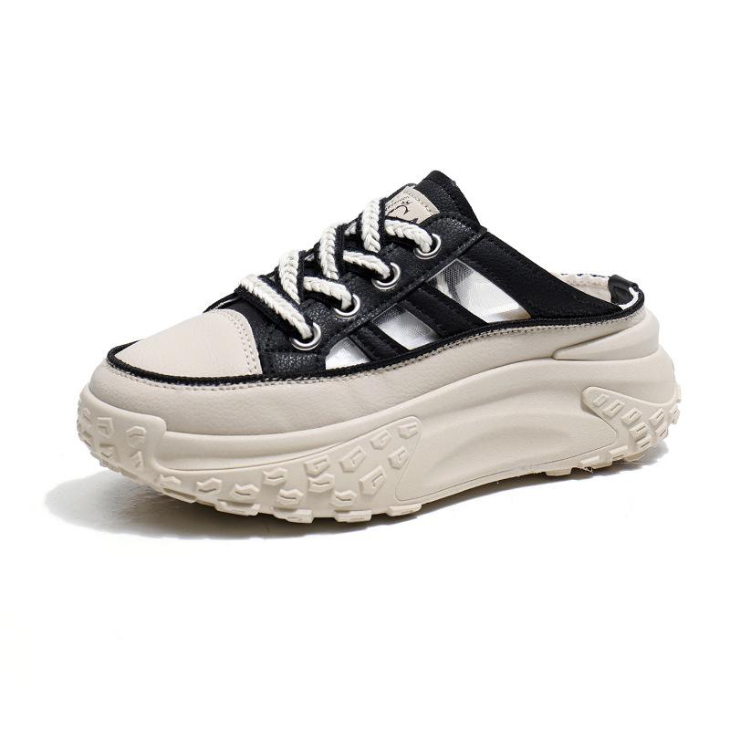 Сетчатые полутапочки для папы, женская летняя новая дышащая женская студенческая обувь, повседневная женская обувь