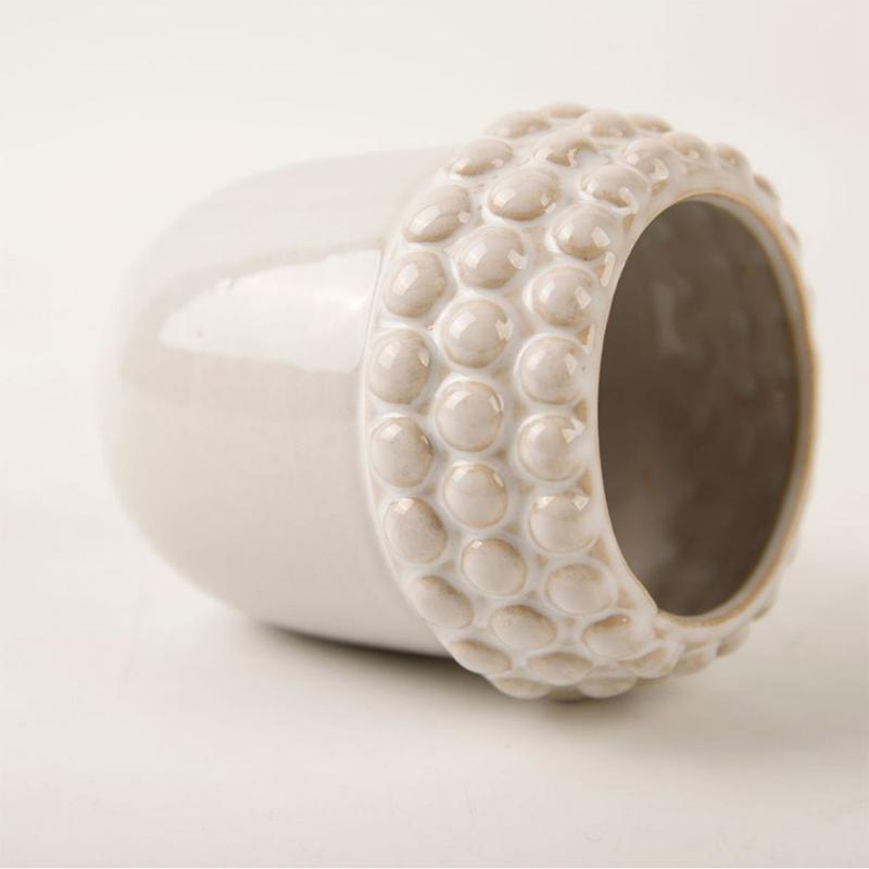 Cute Pine Cone Flower Pot Succulent Plant Pot Ceramic Planter Desk Ornament Home Garden Decoration