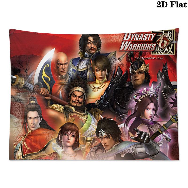 Dynasty Warriors Wall Tapestry Aesthetic Wall Hanging Printed Fabric Blanket Decorative Tapestries for Bedroom Living Room Home Decor