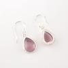 Purple Cat's Eye Gemstone 925 Fine Silver Jewelry Handmade Dangle Earrings 1.40" EE-9-40