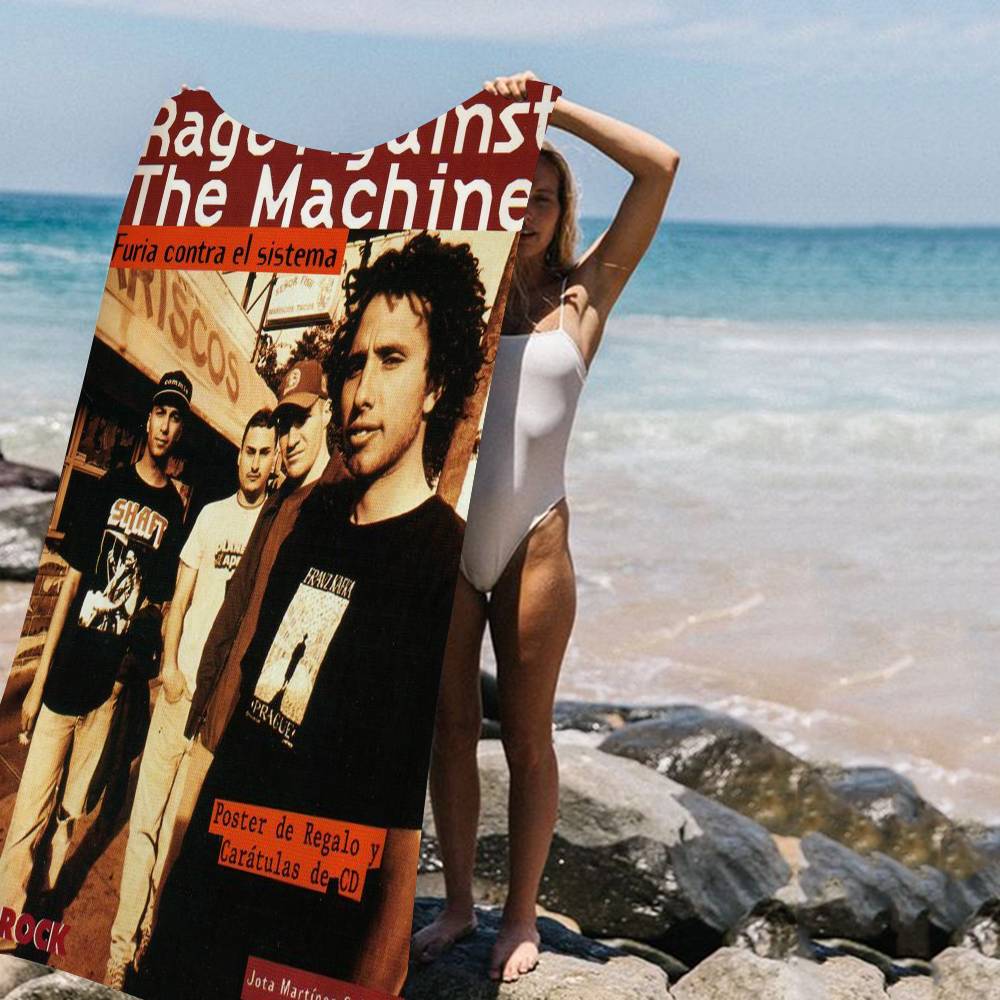Rock Band Rage Against The Machine Аниме Пляжное Полотенце для Купания Мягкое Впитывающее Салфетка Детские Подарки Для Детей Путешествия Кемпинг