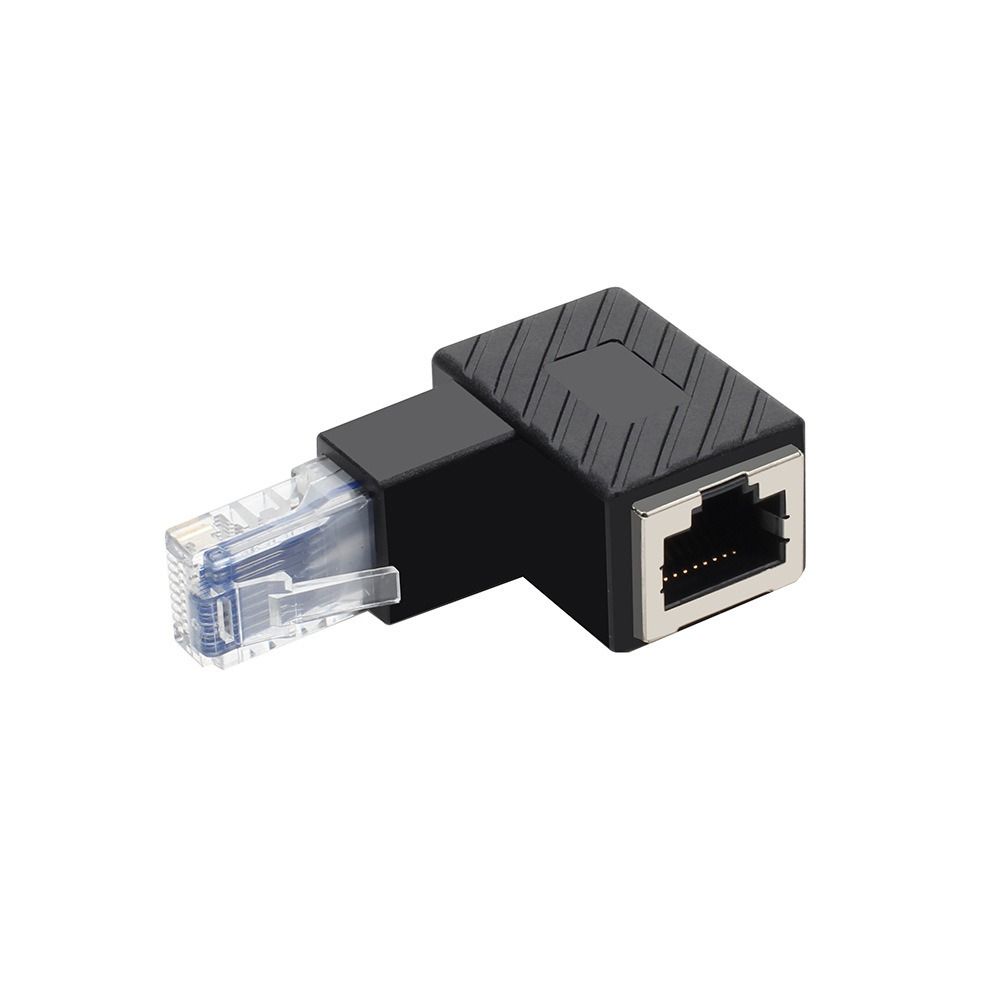 90 Degree Network Cable Connector LAN Extension Adapter for Cat5 Cat6 LAN Ethernet Network Cable