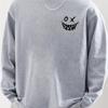 Свитер CrossEyed Smiley Printed для мужчин, повседневный дизайн с рисунком, с круглым вырезом, рубашка с длинными рукавами