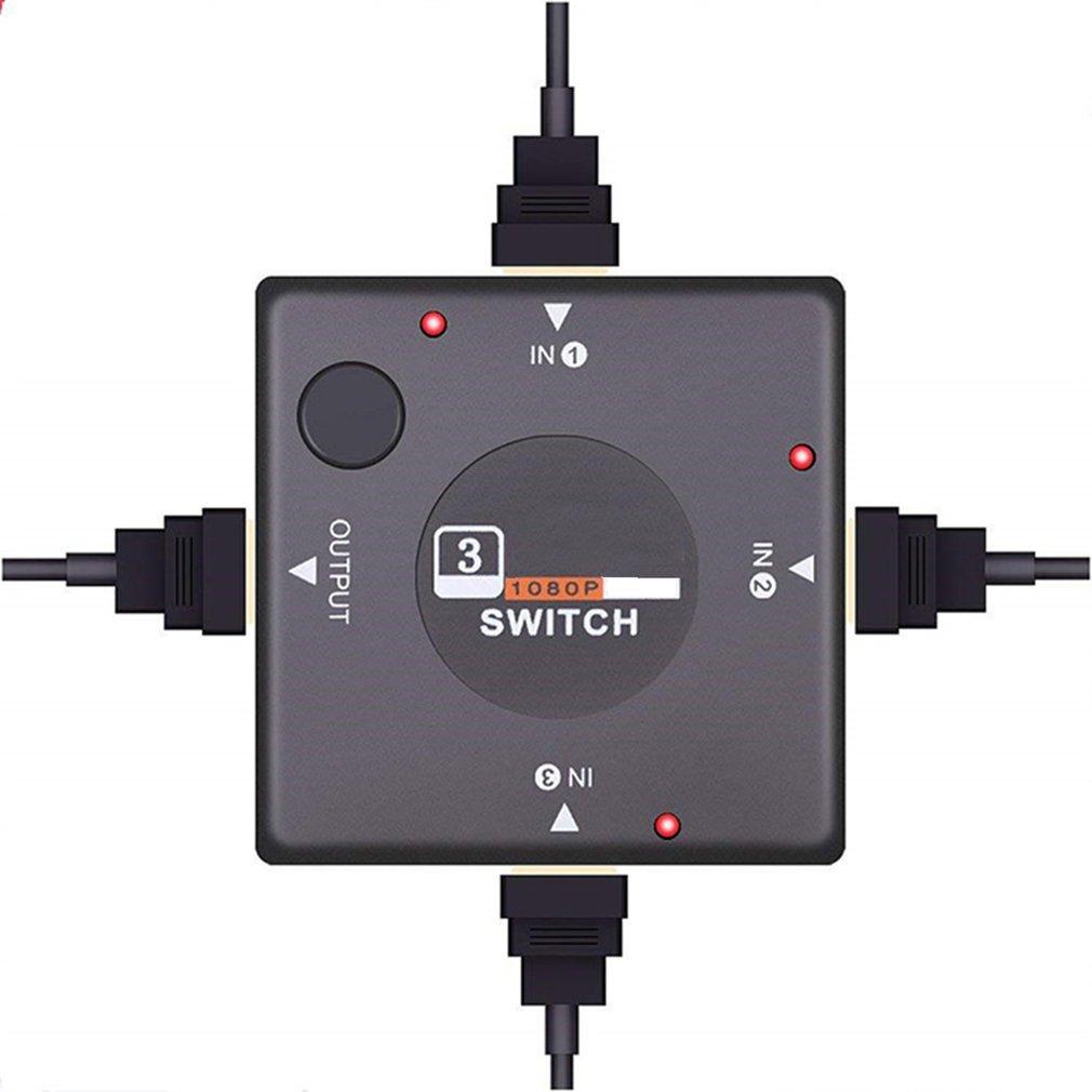 Мини HDMI-совместимый переключатель 3 в 1 для телевизора, коробка-переключатель, 3-сторонний селектор, 1080P, 3 входа 1 выход, HDMI-совместимый сплиттер, Прямая поставка, Горячий товар