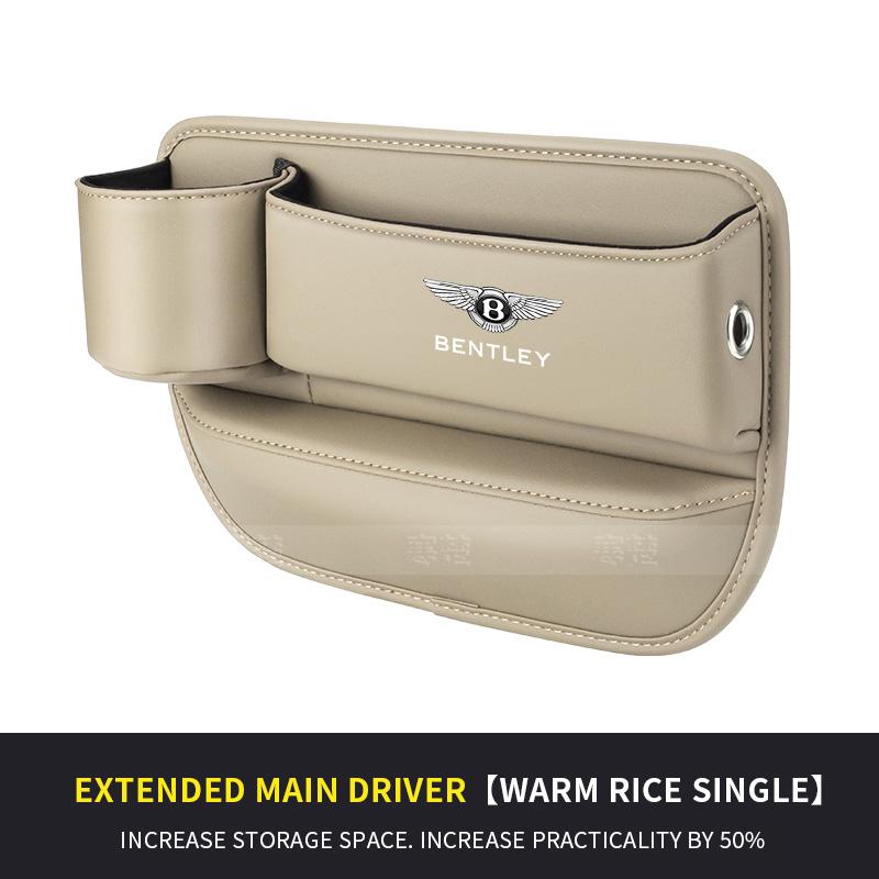 Car Seat Gap Multifunction Storage Box Seat Gap Cup Holder For Bentley Continental GT MULLINER Bentayga Flying Hurtling Spurlogo