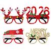 Yousheng 2026 LED Light Up Christmas Glasses Lighted Party Eyewear for Kids Adults Glow Light Up Photo Props for New Year Celebration