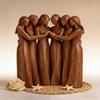 Resin Sisters Figurine Realistic Desktop Decorations Perfect Harmony Friendship Sculpture  Office