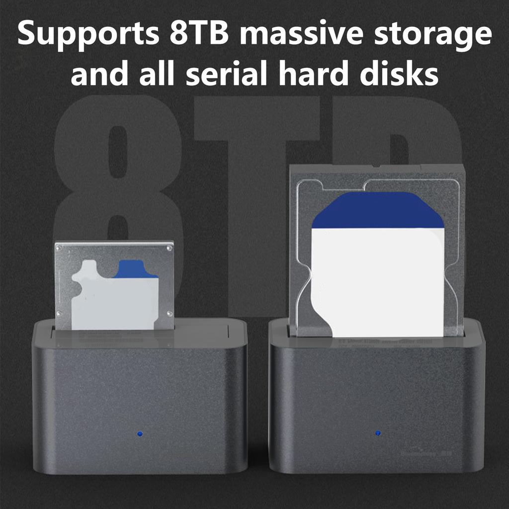 Корпус для твердотельного диска USB3.0 Type C Док-станция для жестких дисков 2,5 и 3,5 дюйма Поддерживает автономное клонирование