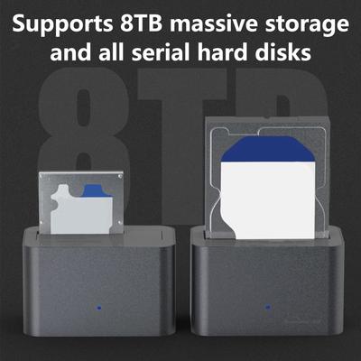 Корпус для твердотельного диска USB3.0 Type C Док-станция для жестких дисков 2,5 и 3,5 дюйма Поддерживает автономное клонирование