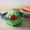 Silicone Folding Drain Basket Fruit Vegetable Washing Basket Foldable Strainer Colander Collapsible Drainer Kitchen Storage Tool