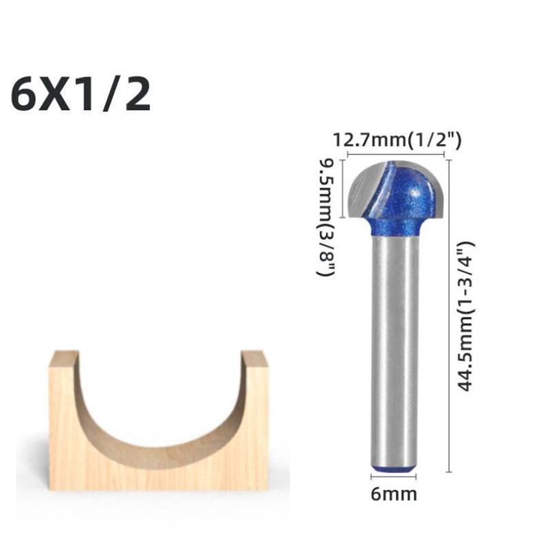 1/4 шт. 1/4 дюйма, 6 мм хвостовик, профессиональный уровень, набор сферических фрез, концевая фреза, круглая коробка, твердосплавная фреза с ЧПУ, радиальная фреза