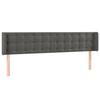 VidaXL LED Headboard Bedroom Furniture Double Bed Accessory Head of Bed Frame Interior Dark Grey 3123725
