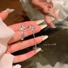 Трендовые корейские серьги-бантики с микроинкрустацией цирконами 2025 года, с серебряной иглой S925 и жемчугом для женщин