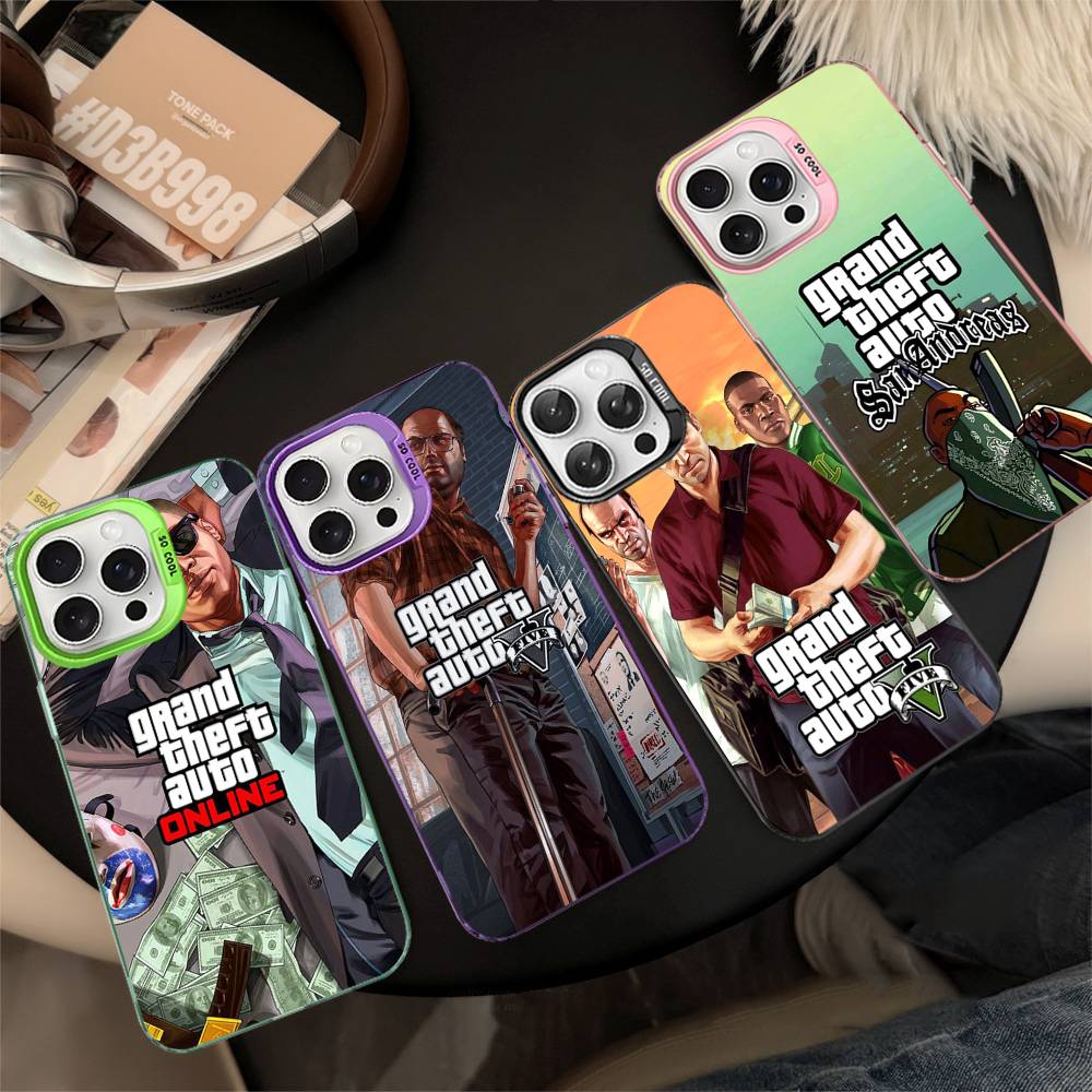 Чехол для телефона San Andreas G-GTA для iPhone 16 15 14 13 12 11 Pro Max 17 Plus Цветной чехол
