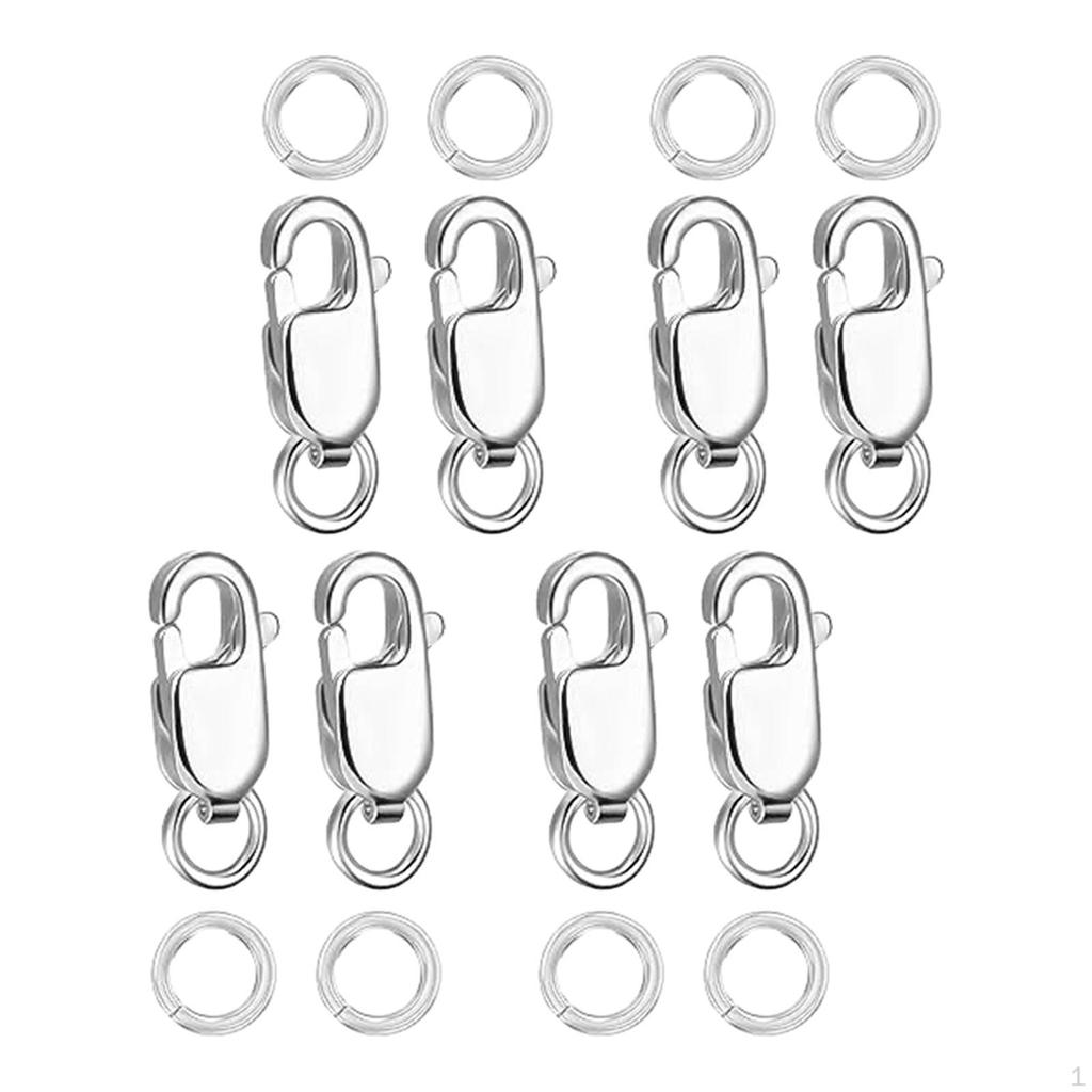 8Pcs Lobster Claw Clasp Accessories Handmade Bracelet Metal Exquisite Connector with Closed