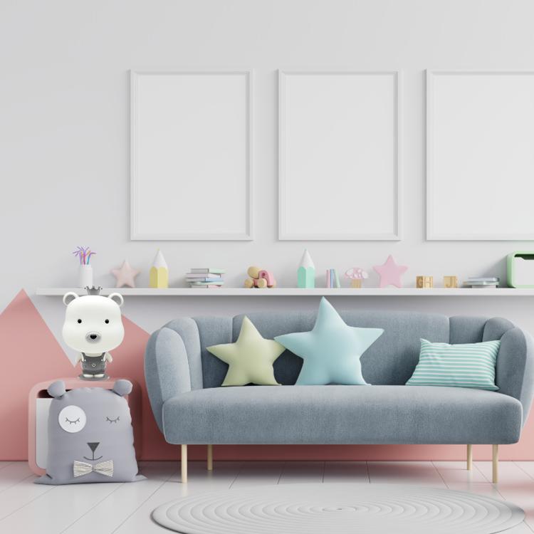 Teddy Bear LED Decorative Lamp - Gray