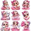 Lolita Pink Bowiron-On Transfers For Clothing For Baby Kids Clothes Stickers Heat Press Appliqued Diy Parches Ropa Iron On Patch