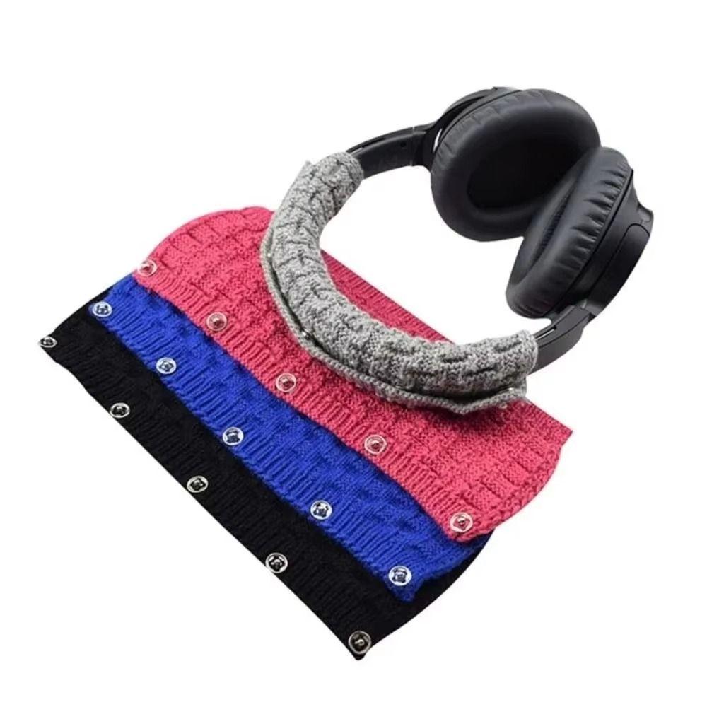 Knitted Braided Headphone Cover Wool Fabric Earphone Case Headphone Headband Protector Replacement