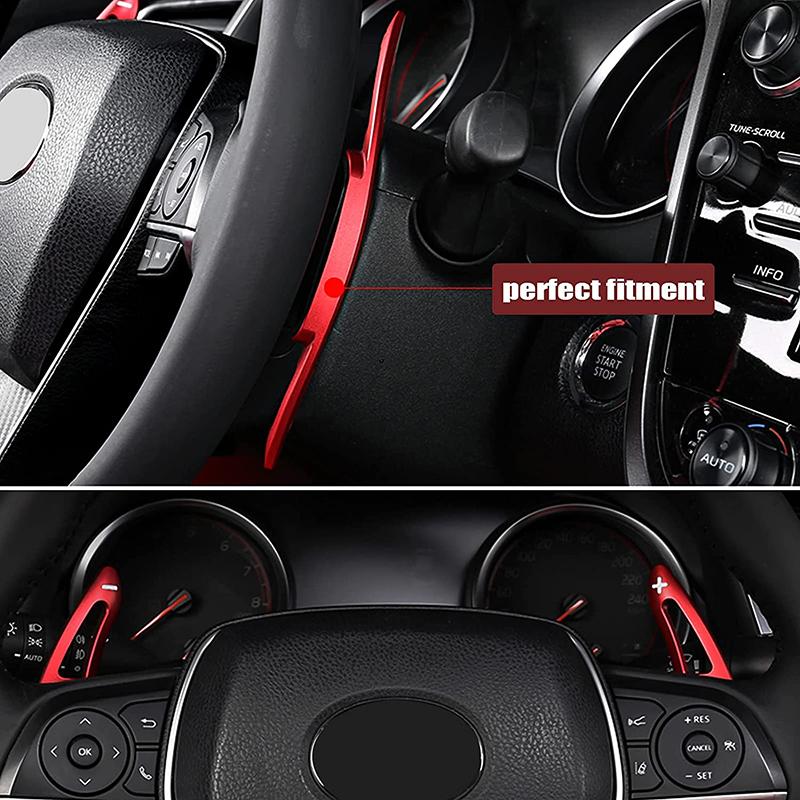 Car Steering Wheel Paddle Shifter Extension Cover Shift Trims for Toyota Corolla Camry RAV4 Avalon