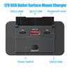 2//3/4 Ports Dual PD Dual QC3.0 Type C USB Quick Charger 3.0 Fast Charging Charge Socket Waterproof 12V Car Charger with Switch