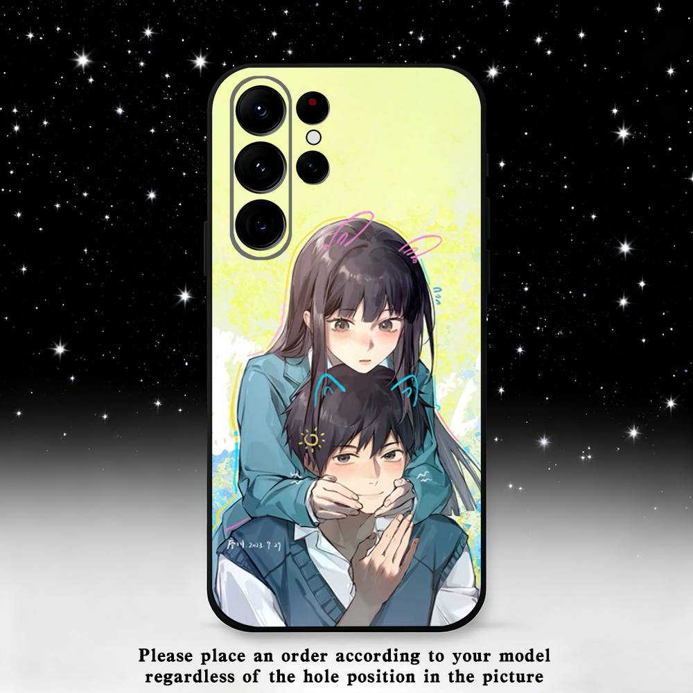 Kimi ni Todoke Sawako Phone Case For Samsung S25,S24 Ultra,S20,S30 plus,S22 plus,S23,S30 Ultra 5G Silicone Black Shell