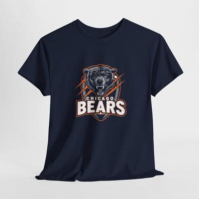 Унисекс футболка из плотного хлопка Chicago Bears, одежда для спортивных фанатов, футболка для дня игры.