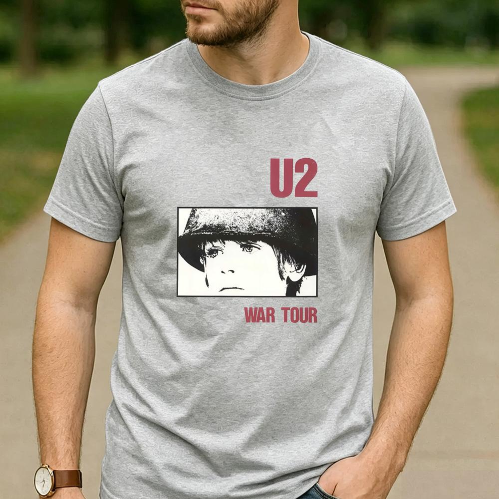 Винтажная футболка с графикой U2 War Tour, унисекс, хлопок, короткий рукав, для фанатов рок-группы, повседневная футболка, праздничный подарок
