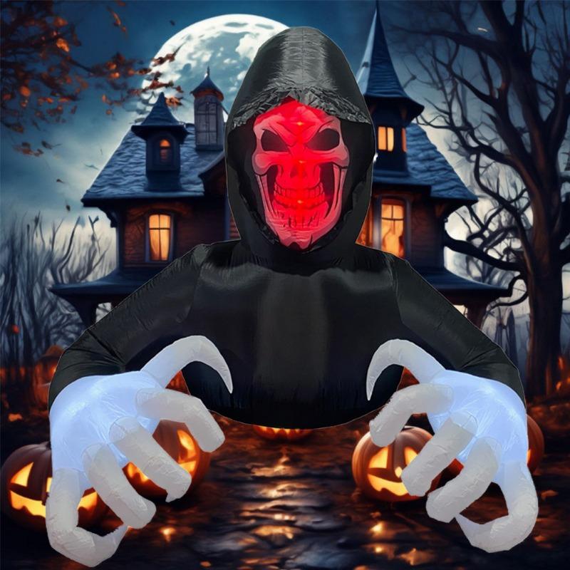 Надувная игрушка Гигантские руки Призрак Хэллоуин Надувная модель Светящаяся надувная модель Модель для украшения атмосферы Хэллоуина