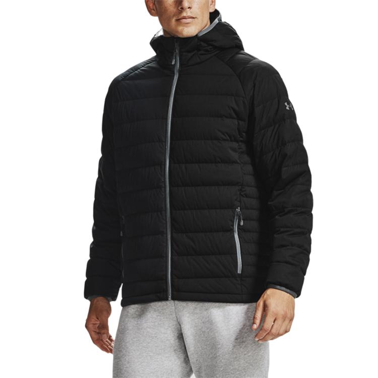 Under Armour Эластичные пуховики мужские черные с капюшоном умеренные прочие 1355858-001