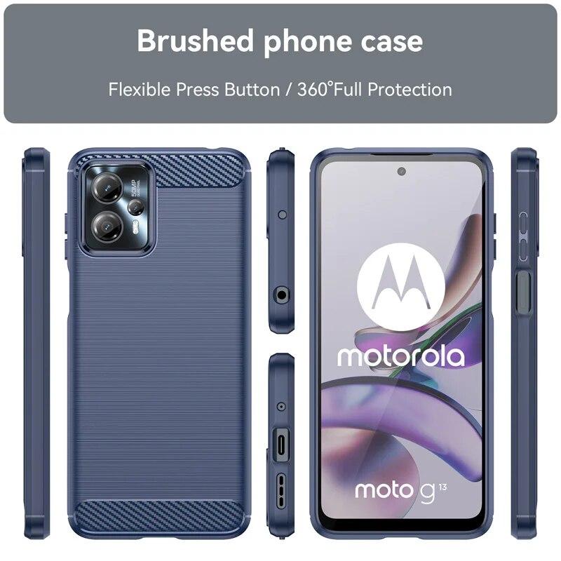 Carbon Fiber Case for Motorola Moto G10 G20 G30 G50 G60 G60S G31 G41 G51 G22 G32 G42 G52 G62 G72 G82 E20 E30 E40 E13 Phone Cover