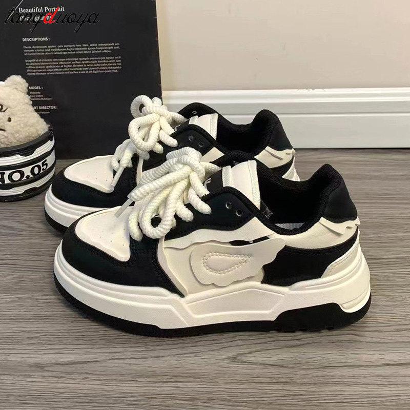 Platform Sneakers Women Kawaii College Style Vulcanized Shoes Brand Designer Skateboard Shoes Women Korean Trend Casual Shoes