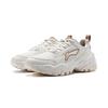 Li Ning Soft Rebound Shock Absorbment Retro Thick Sole Up Incovering Low Top Casual Shoes Women sneakers White AGCT424-1