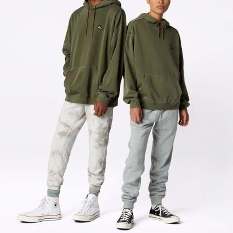 Converse Go to Chuck Taylor Sweatshirts Unisex Green Hooded Moderate Regular 10024025-A02