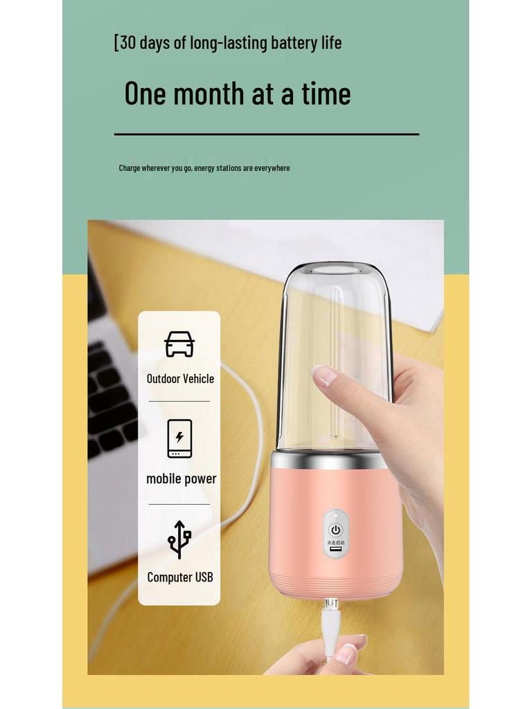 Portable Juice Cup: Long Battery Life, Multifunctional Juicer for Baby Food, Fruits, and Vegetables