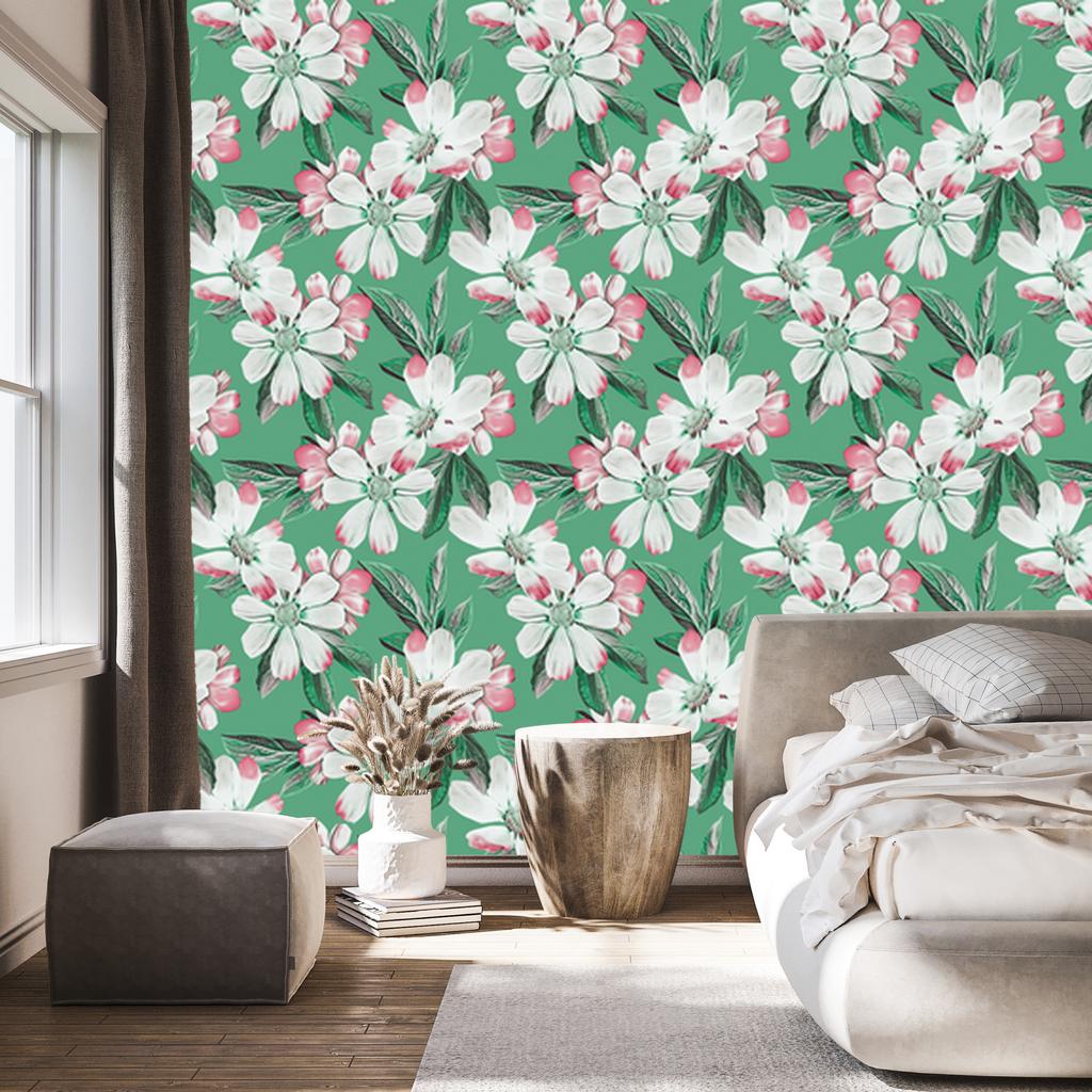 Colorful Flowers Wallpaper for Living Room and Bedroom 50x1000