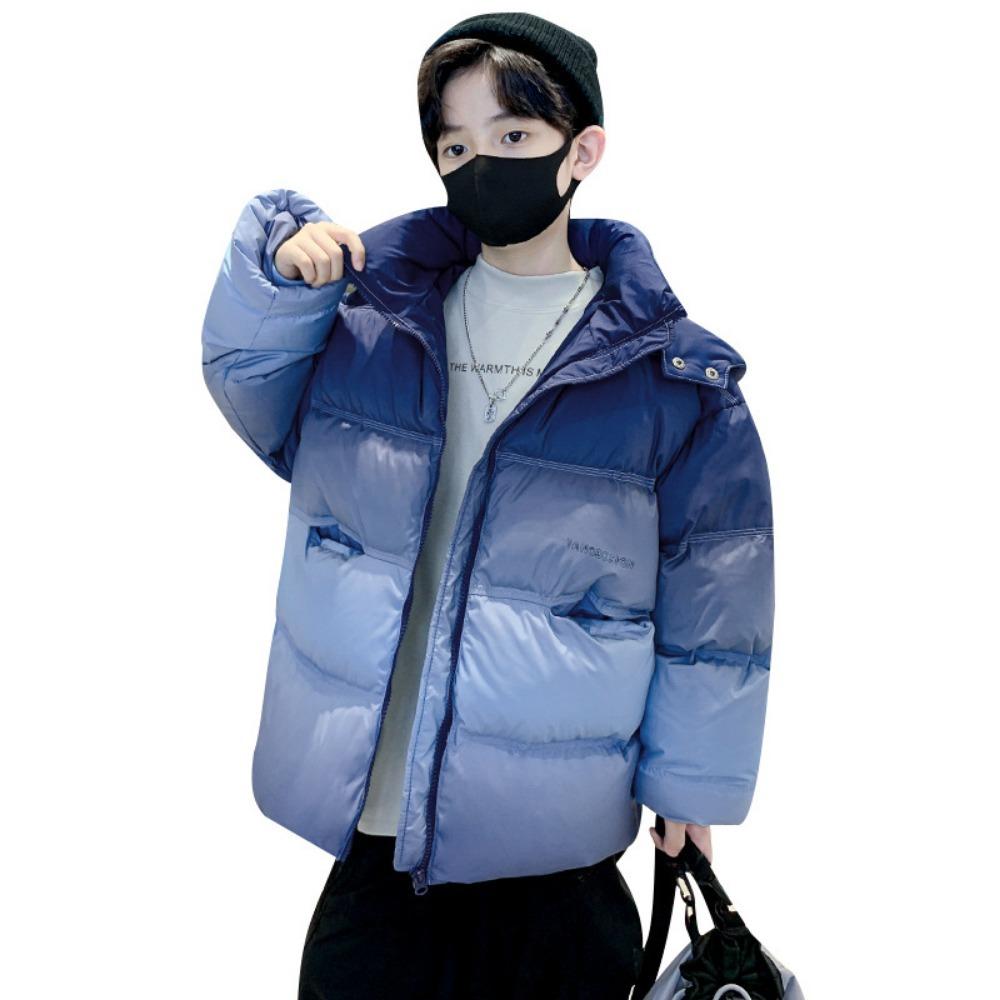 Boys' Down Insulation, Thickened Cotton Jacket, Gradient Cotton Jacket, Fashionable and Versatile