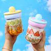 500ml Breakfast Cups Seal Oats Container New Yogurt Bowl  for Oatmeal Cereal Nut Yogurt