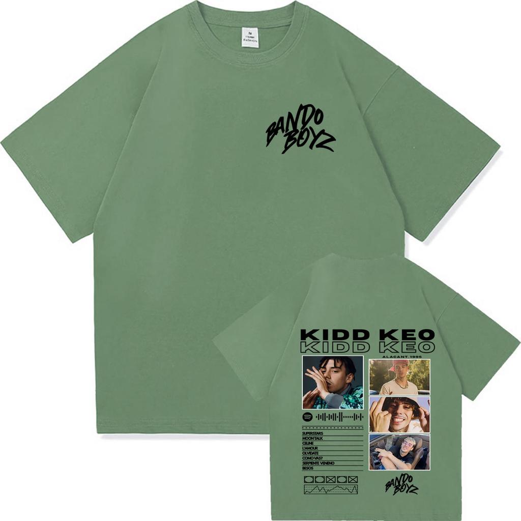 Футболки унисекс с принтом рэпера Kidd Keo Bando Boyz Tour, женская модная уличная футболка Y2K, повседневная хлопковая футболка высокого качества, оверсайз, уютная