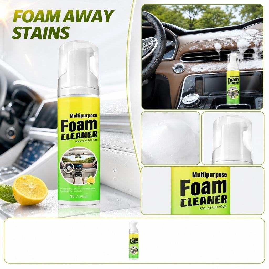 Multi-Purpose Foam Cleaner for Car Interior, 10ml – Effective Cleaning for Dashboard, Seats, and Upholstery