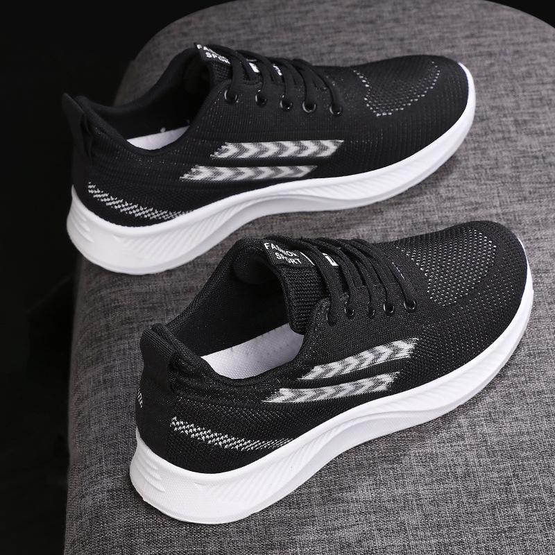 Женская обувь Flyknit, повседневная, мягкая подошва, легкая, дышащая, спортивная обувь для мам