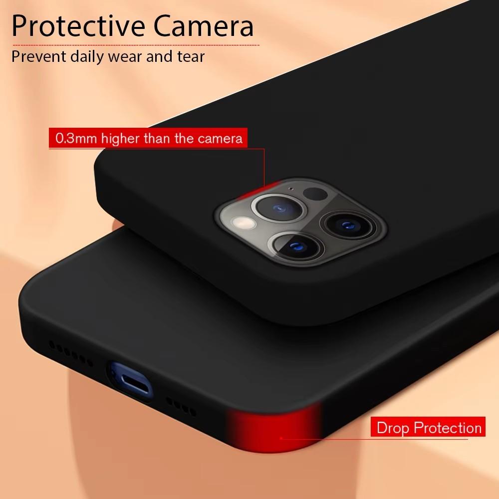 Черный Матовый Чехол для iPhone 16 Pro Max Чехол Задняя Мягкая Силиконовая Крышка для iphone 11 14 15 Pro Max 7 8 6s 16 Plus Чехлы Capa