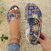 Women Slippers Bohemian Flower Pattern Sandals Casual Lightweight Shoes Flip Flops Big Size Slippers Home Slides Women