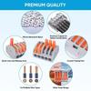 60PCS Puch in Lever Wire Nuts 28-12 AWG Electrical Wire Nuts Lever Wire Connectors Kit