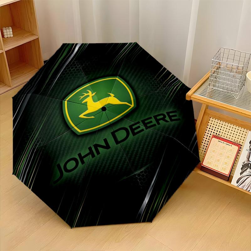 John deere Печать 8?Автоматический зонт с ребрами, ветрозащитный, легкий, складной, для путешествий на открытом воздухе