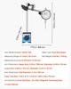 Dial Test Indicator with Dual Rod Stand and Storage Case, 0.03 mm Accuracy, 0-25.4mm Range, Fine Adjustable Long Arm, Non-Magnetic Centering Rods for
