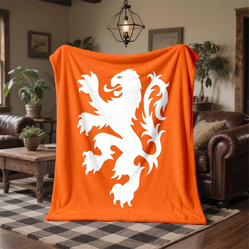 Netherlands national football team Print Flannel Blanket Soft Warm Sofa Bed Throw Blanket For Home Office Bedroom